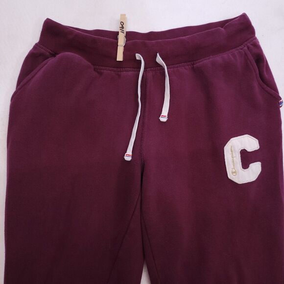 Champion Athletic Drawstring Running Workout Pants Womens Size Small S Maroon - Picture 1 of 9